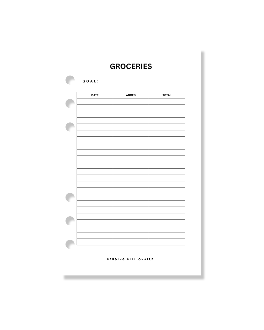 Cash Envelope Trackers