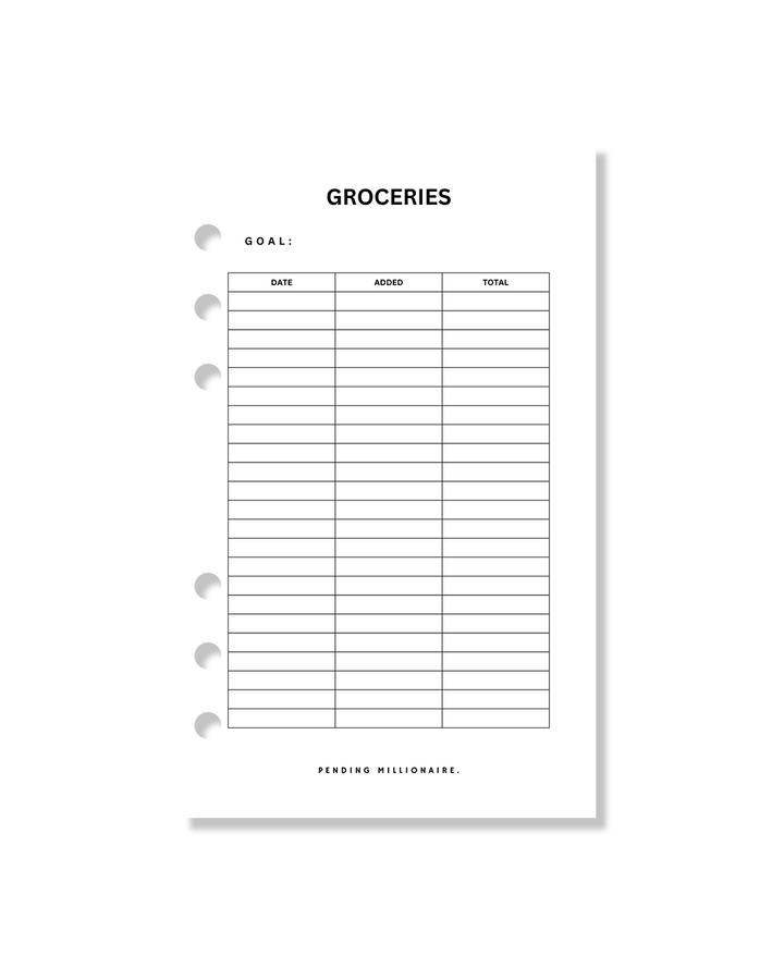 Cash Envelope Trackers