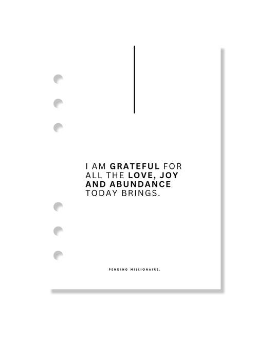 I Am Grateful Dashboard Quote