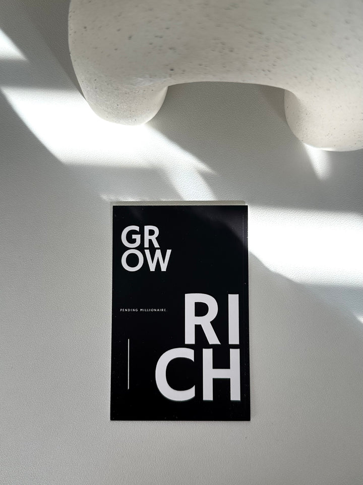 Grow Rich Quote Mini Card