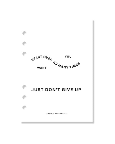 Start Over As Many Times You Want .. Dashboard