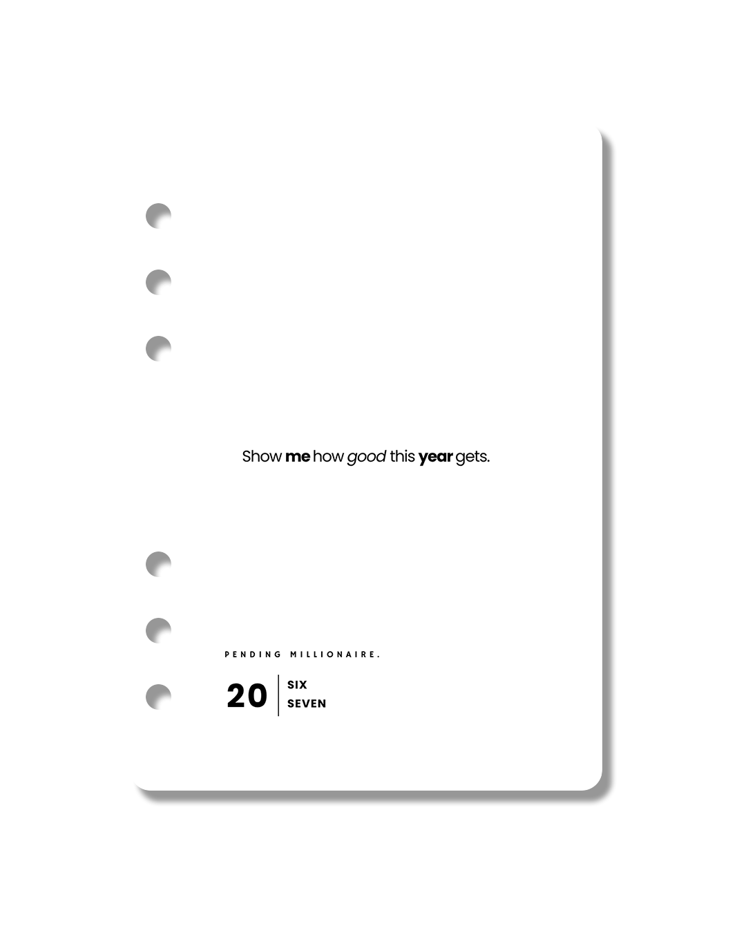 2026–2027 Weekly Planner Insert | A5