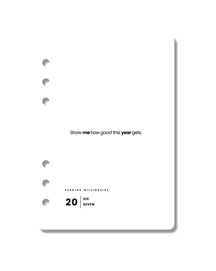 2026–2027 Weekly Planner Insert | A5