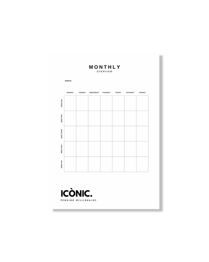 ICÒNIC. Personal Planner Inserts — Core Edition