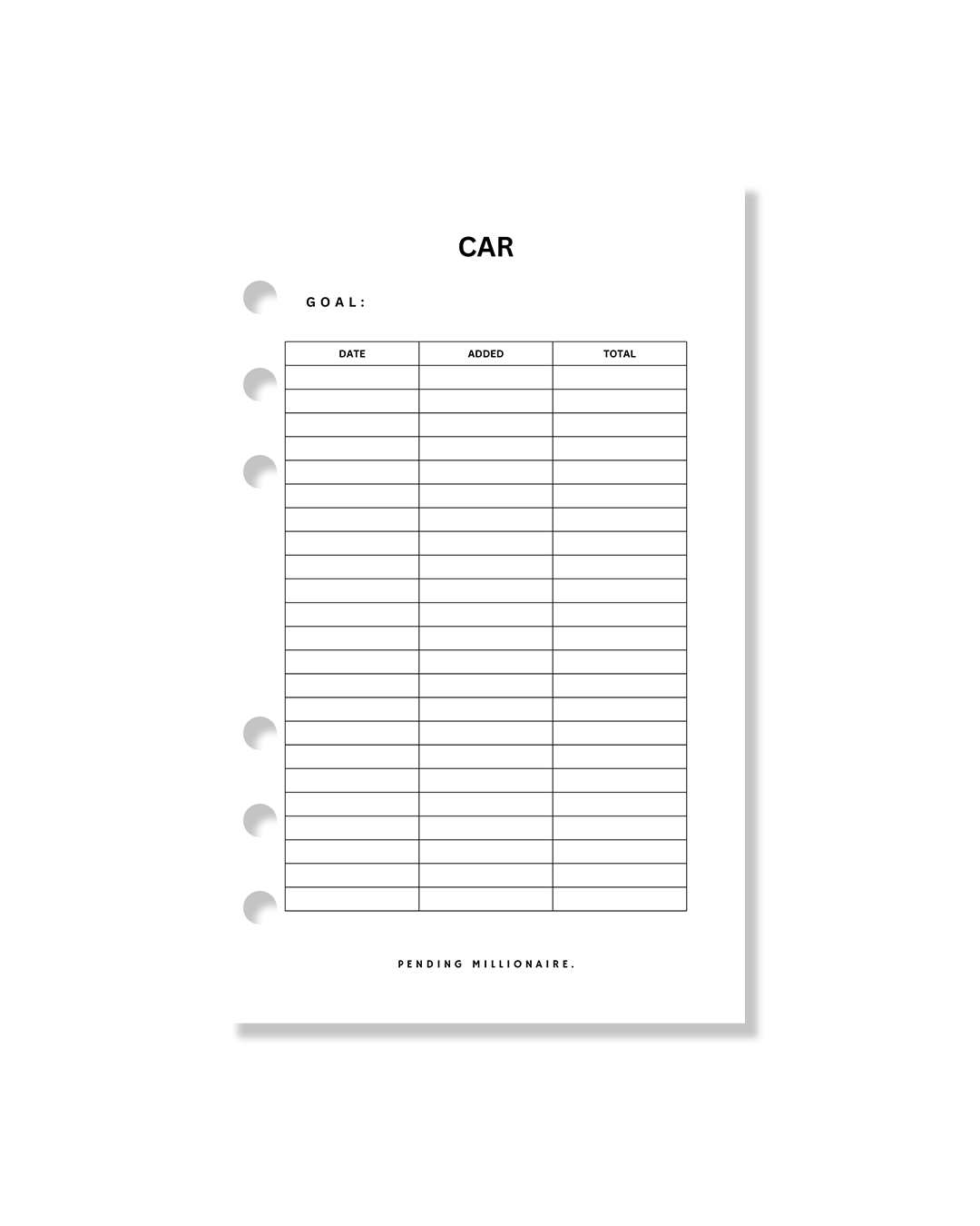 Cash Envelope Trackers