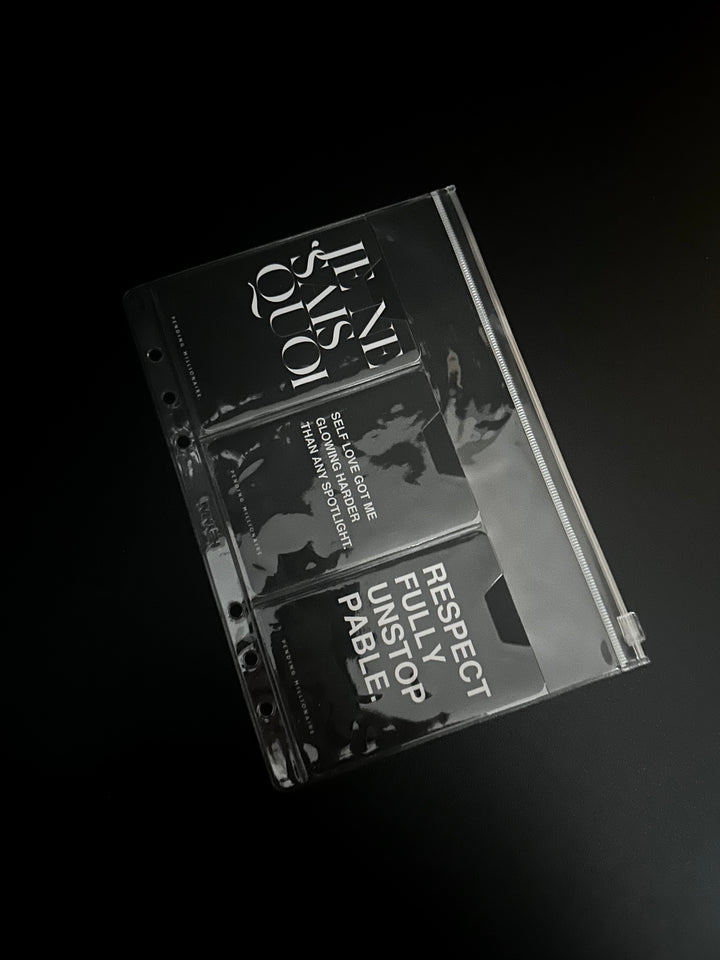 Transparent Zip Envelope – 3 Card Pockets