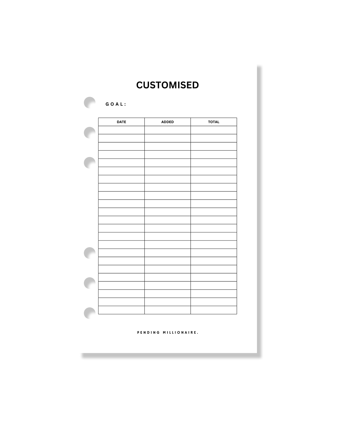 Cash Envelope Trackers
