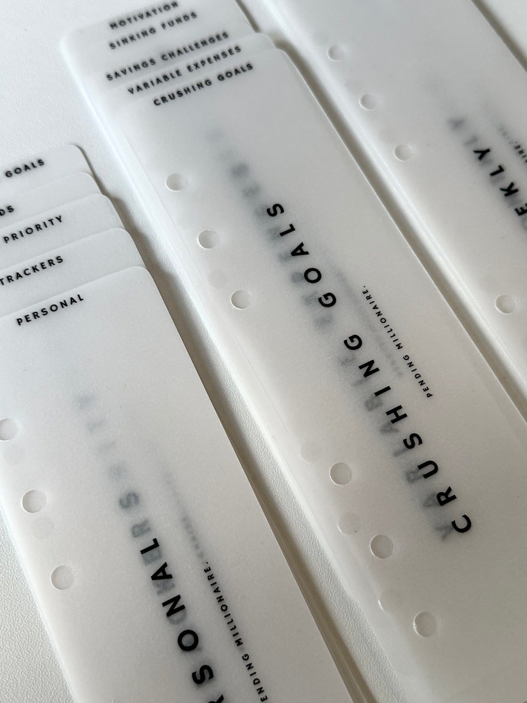 Frosted Binder Bookmarks – A6