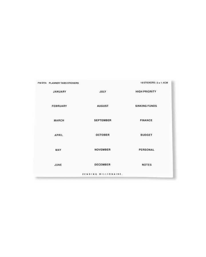 PM ERA Planner Stickers — Limited Edition