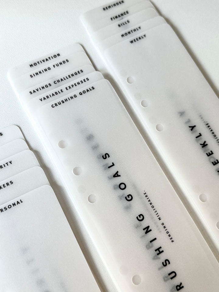 Frosted Binder Bookmarks – A6
