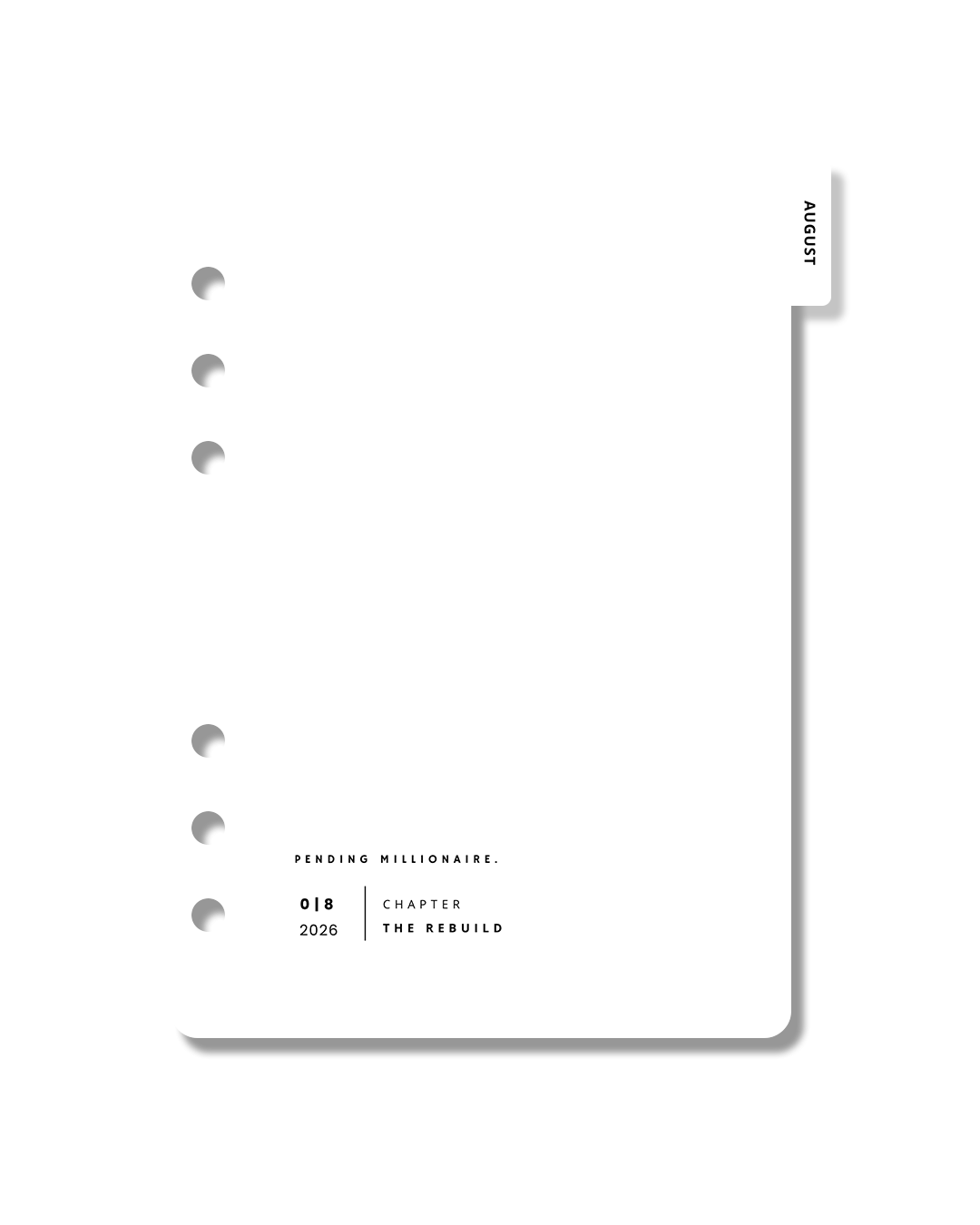 2026–2027 Weekly Planner Insert | A5