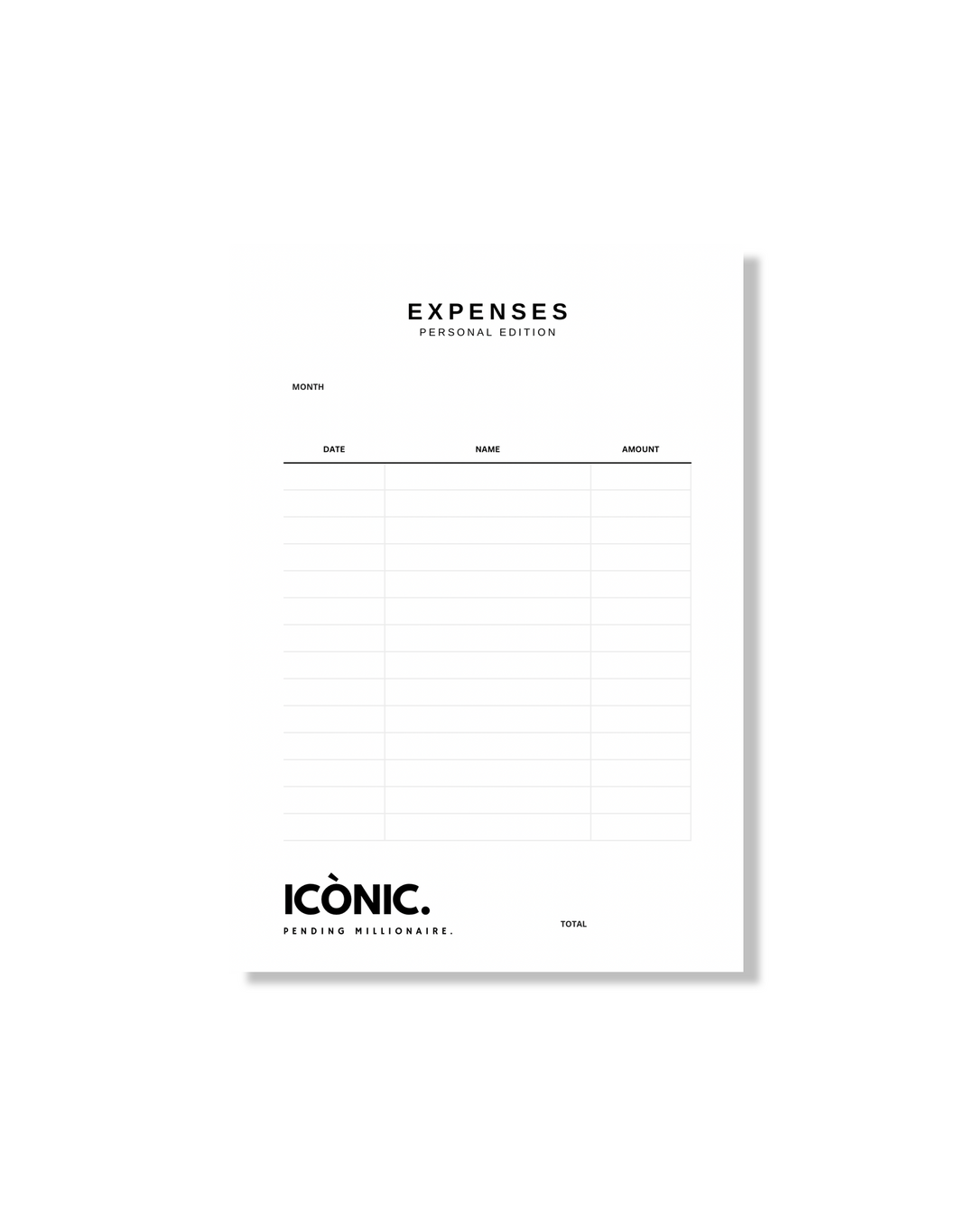 ICÒNIC. Personal Planner Inserts — Core Edition