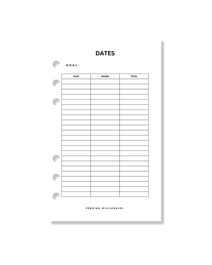 Cash Envelope Trackers