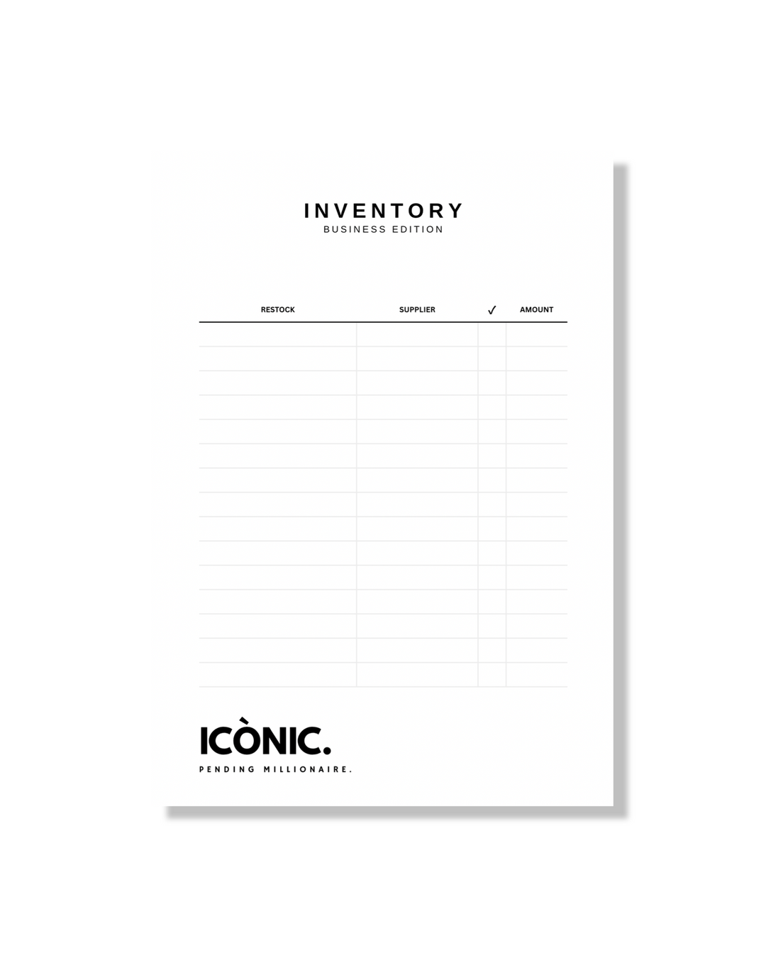 ICÒNIC. Business Planner Inserts — CEO Edition