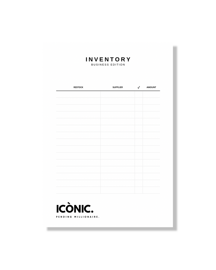 ICÒNIC. Business Planner Inserts — CEO Edition