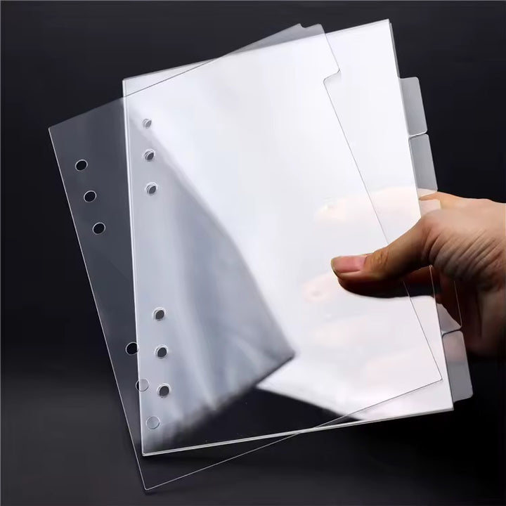 Luxe Planner Acrylic Divider Bundle – Clear Tabs + Stickers A5