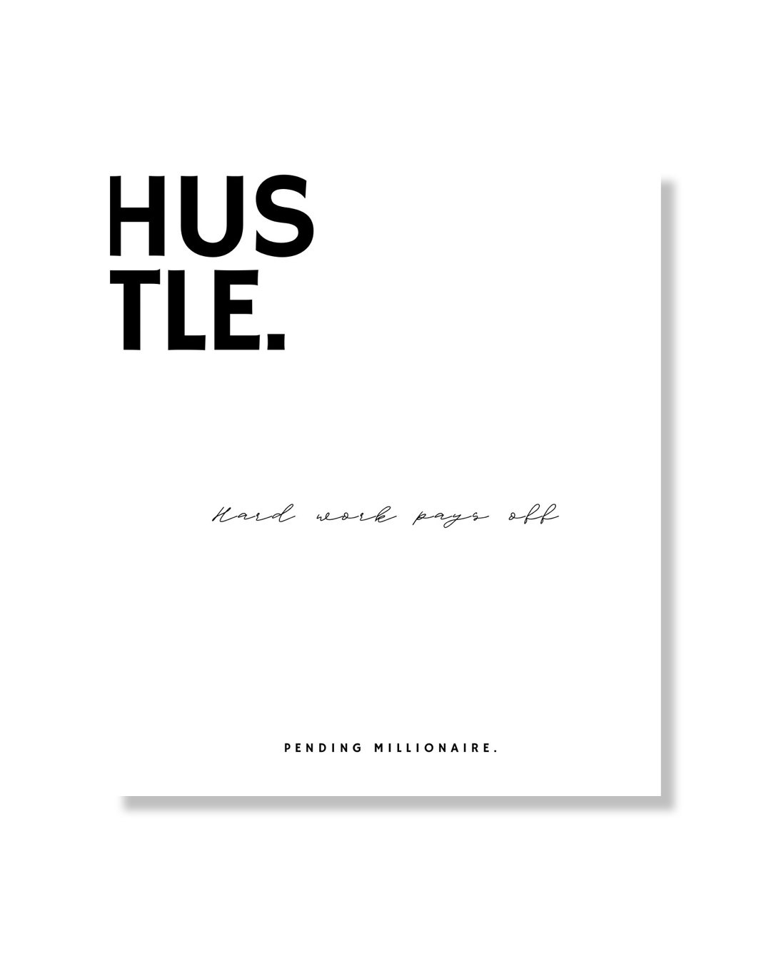 Hard work pays off card