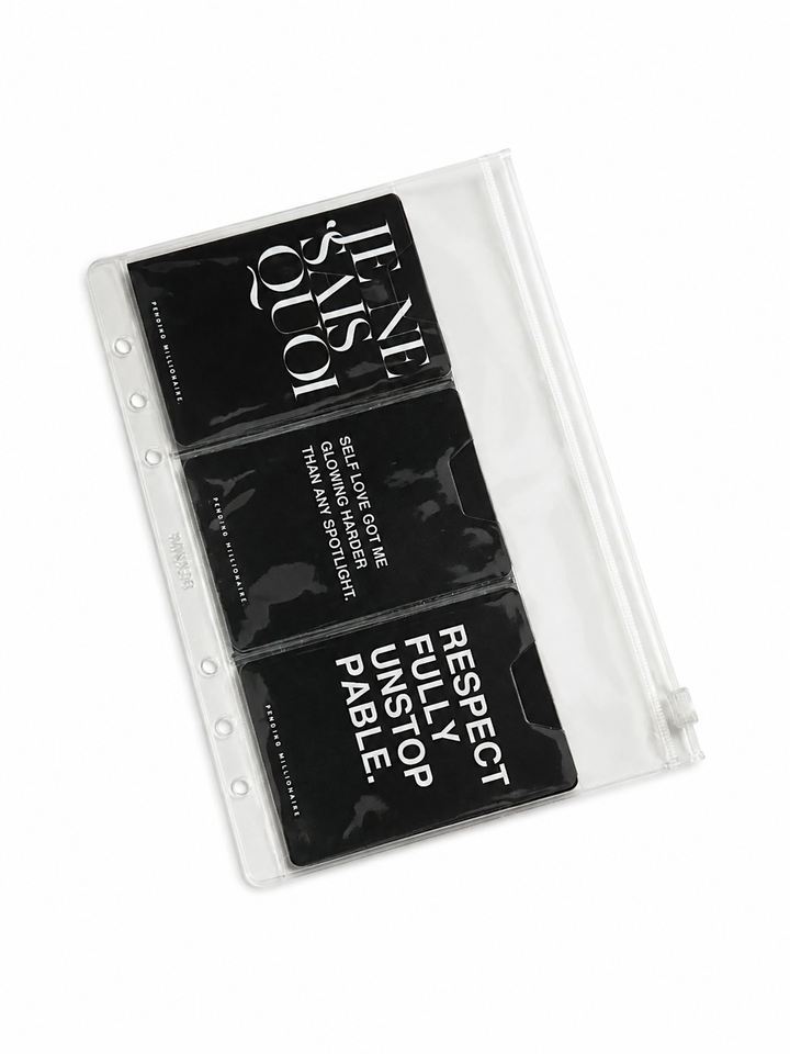 Transparent Zip Envelope – 3 Card Pockets